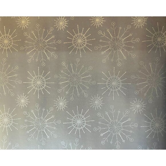 Hallmark Wrapping Paper Christmas Silver Snowflakes on Gray 40 sqft Roll Holiday - Picture 1 of 2